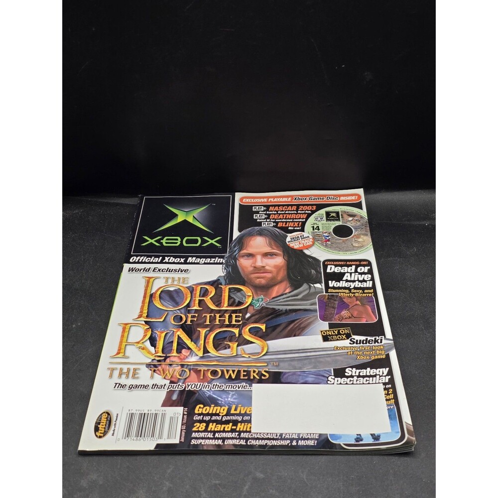 Official Xbox Magazine Lord of the Rings Two Towers Vintage Xbox No